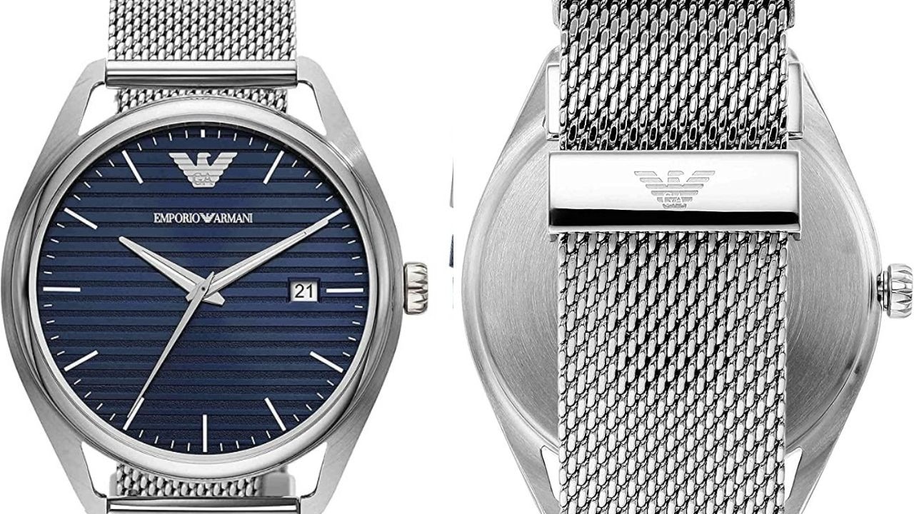 Emporio Armani Silver Analog Watch Set