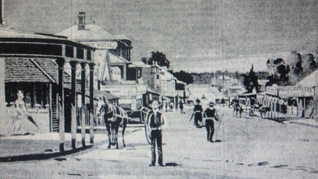 Macquarie St, Liverpool, in the 1880s. Picture supplied by the Liverpool and District Historical Society