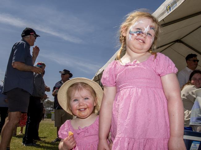 Eleanor Benbow-Quinn &amp; Olivia Benbow 2024 Manangatang Cup. Picture: Noel Fisher