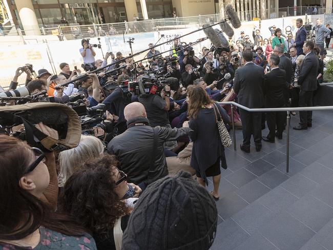 The epic trial attracted unprecedented media attention. Picture: Will Russell/Getty Images