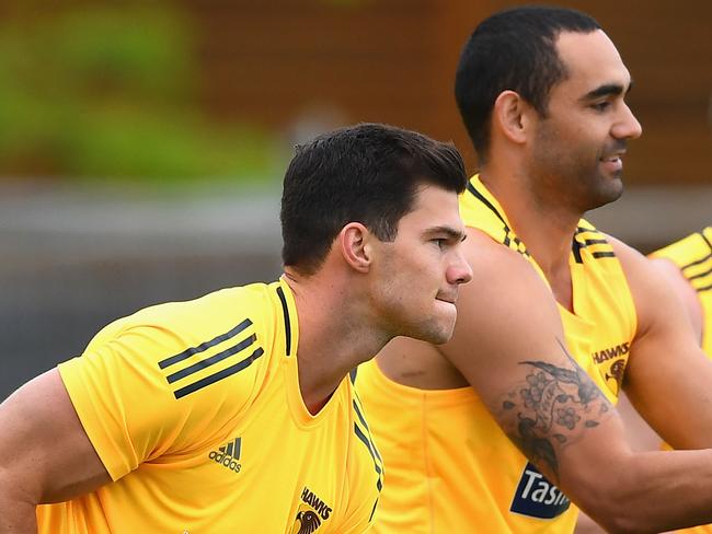 Jaeger O’Meara and Shaun Burgoyne both overcame serious injuries when they landed at Hawthorn. Picture: Getty Images