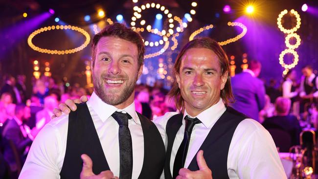 Cody Wright and Peter Bond at the Gold Coast Business Excellence Awards Gala 2023 at The Star Gold Coast. Picture: Portia Large