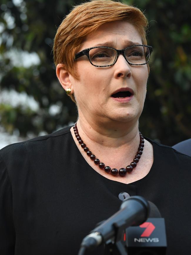 Foreign Minister Marise Payne. Picture: Getty Images