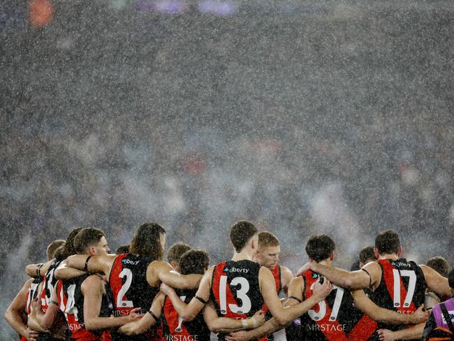 Is Essendon vulnerable outside the roofed Marvel Stadium? Picture: Michael Klein