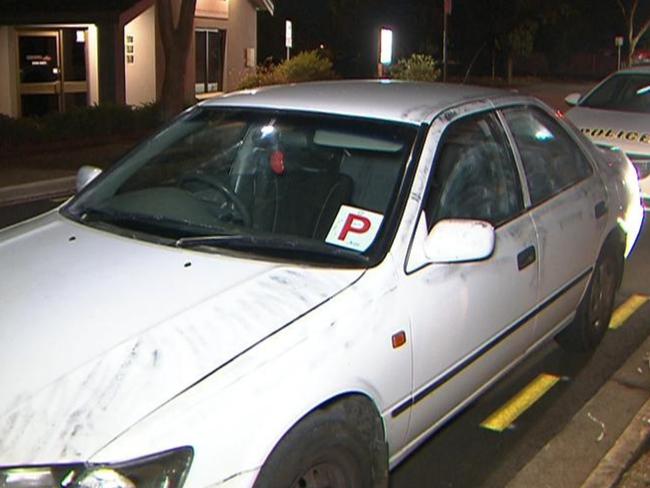 A woman managed to track her car which was stolen, with her boyfriend's phone that was left inside when the suspect took off. Picture: 7NEWS Adelaide