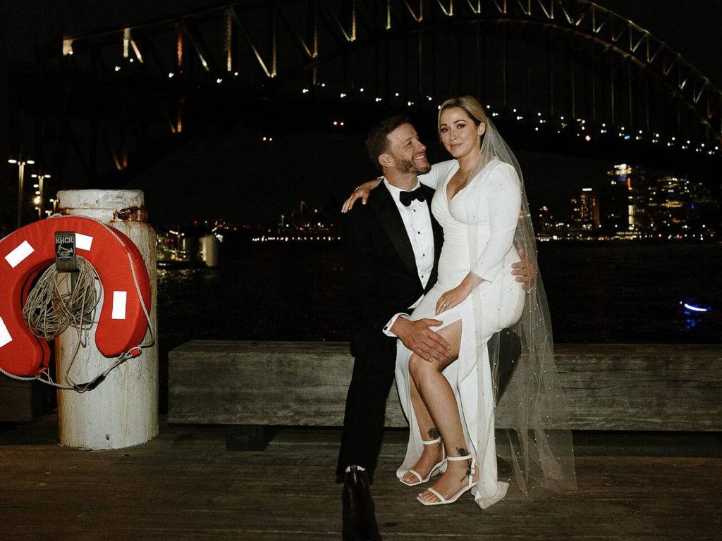 They newlyweds enjoyed a photo shoot at Sydney’s Luna Park post-ceremony. Picture: Candid Chaser Photography