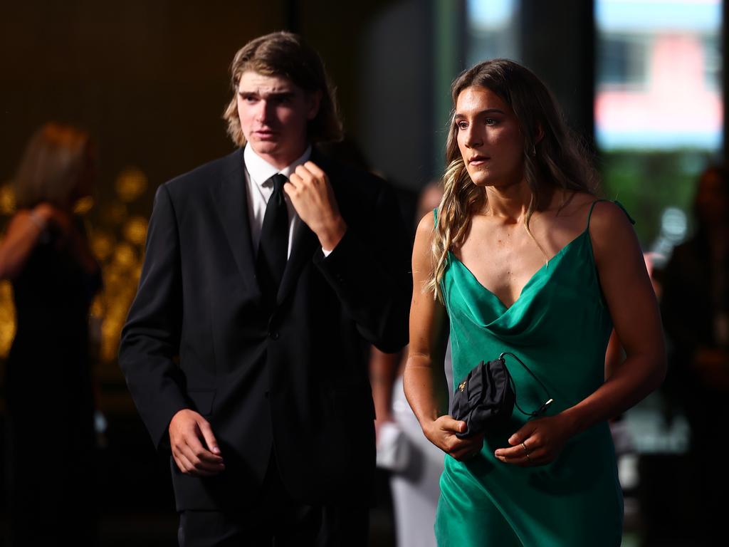 Belinda Clark Medal favourite Annabel Sutherland is also in the room. Photo by Morgan Hancock/Getty Images for Cricket Australia