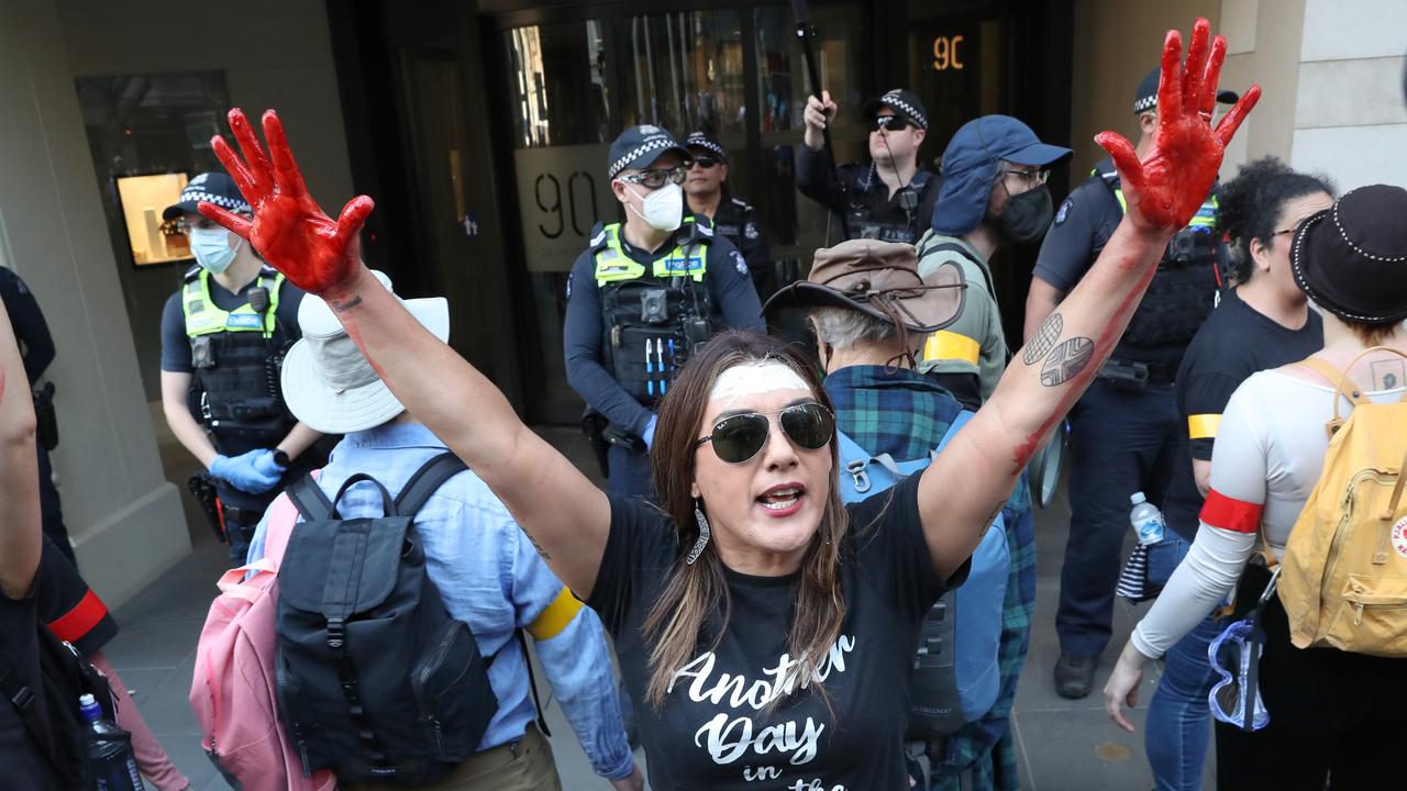 Senator Thorpe is an active protester. Picture: NCA NewsWire / David Crosling