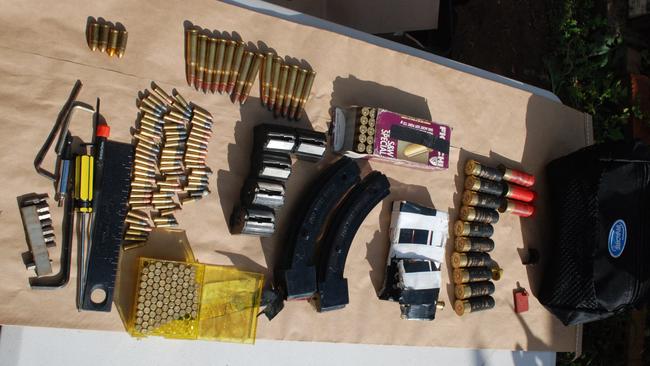 More than 250 rounds of ammunition were also seized from the home.