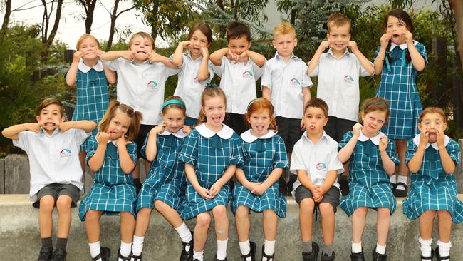 St Mary Mackillop Catholic School 2025 Prep Teal front Orlando McIntyre, Eloise Lodge, Sofia Harty, Lily Fry, Remi Broom, Kayden Lipsys, Margaret OÃ•Brien, Florence Pidhaini. Back Ivy Cuming, Levi Cook, Maddison Chambers, Logan Alford, Alexander Diment, Hayden Mcpherson, Evie Tarr