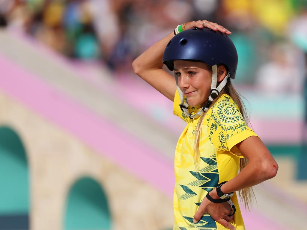 Covell after her eighth place finish in the Women's Street Final in Paris. Picture: Julian Finney/Getty Images