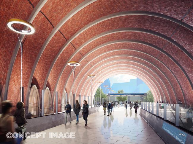 The new North Melbourne station concourse.