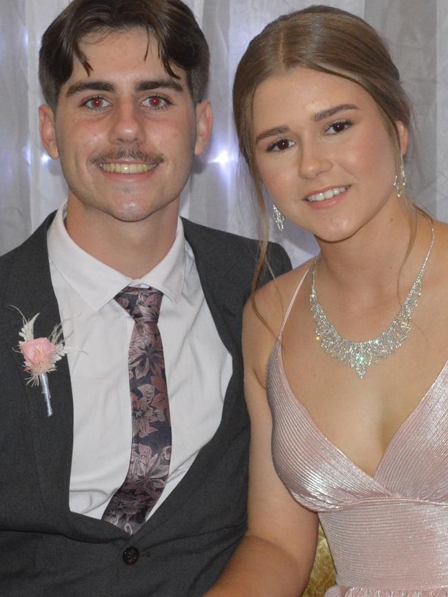 Jean-Luc Barnett and Brooke Le Strange enjoy the Nanango State High School 2023 formal on the night of Friday September 8, 2023.