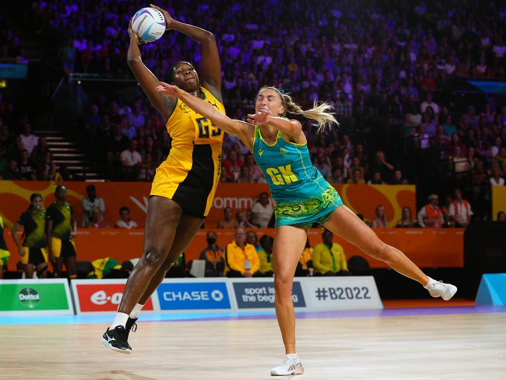 Jamaica v Australia: the 2022 Commonwealth Games final (won by the Diamonds) may well be repeated at this year’s World Cup. Picture: Craig Mercer/MB Media/Getty Images