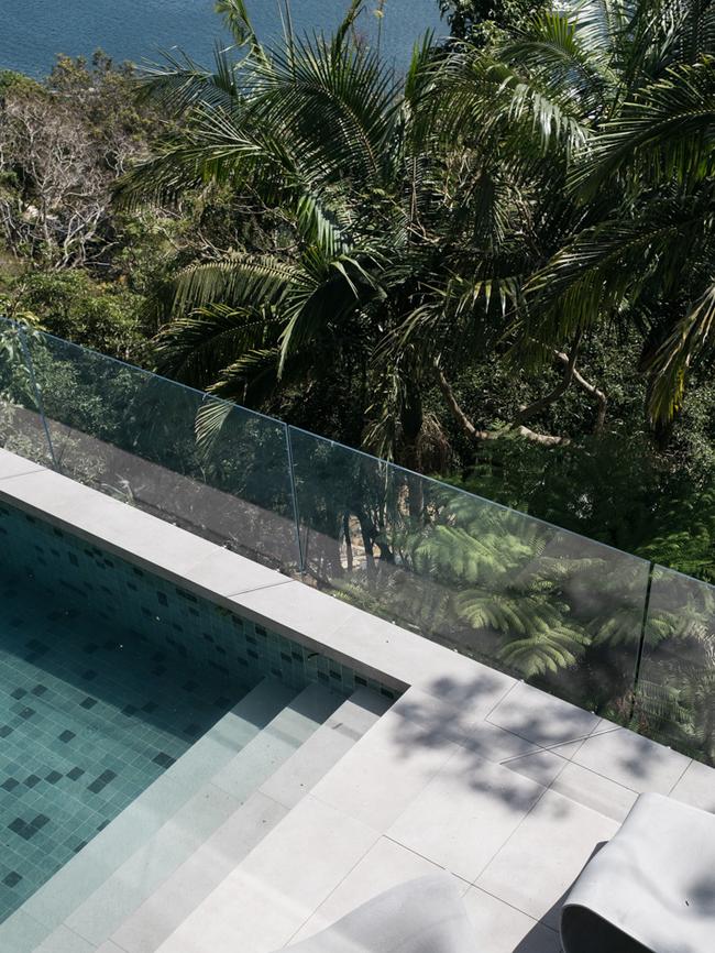 The waterside pool overlooking the harbour. Picture: Felix Forest and styled by Joseph Gardner