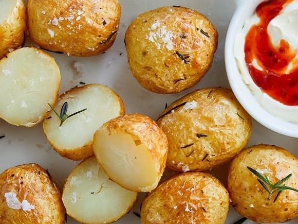 Baked potatoes.