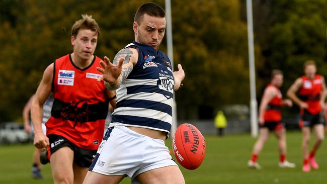Jason Cooke in action for Macedon. Picture: Josh Chadwick