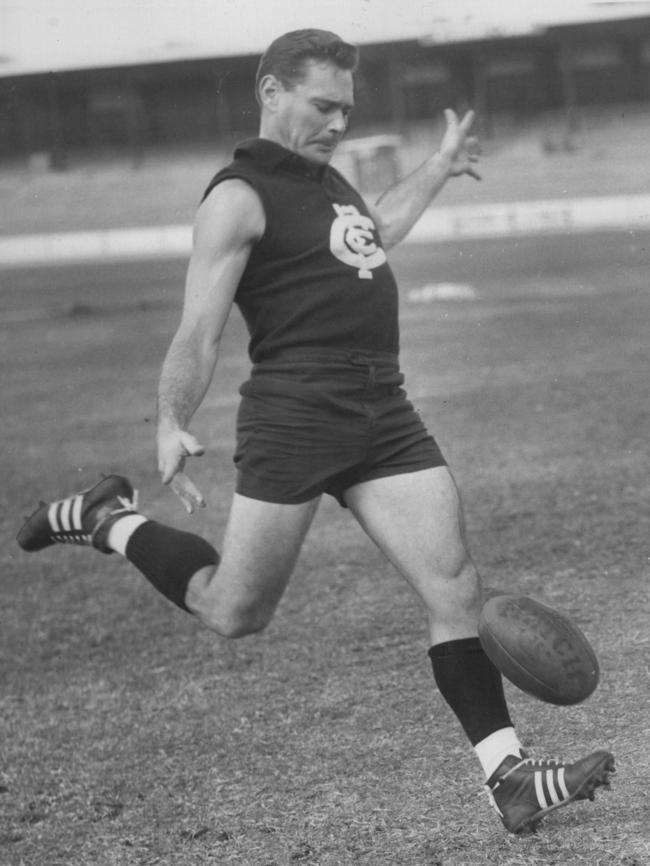 Barassi in action for Carlton.