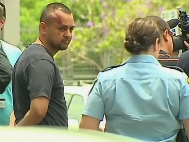 Abuzar Sultani was arrested in Olympic Park, Homebush yesterday in connection with the murder of Pasquale Barbaro. Picture: CH 7