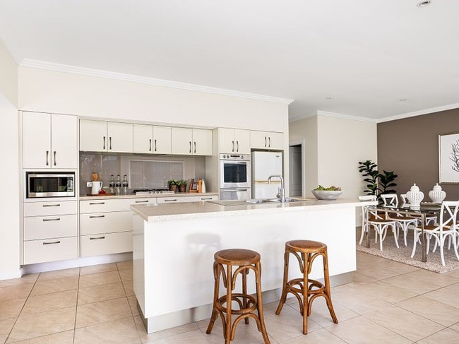 The contemporary and roomy kitchen.