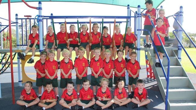 St Joseph's School Stanthorpe prep class: (L-R) BACK: Jake, Anayha, Cooper, Henry, Lily, Ivy, Jamie, Lachlan, Aria. MIDDLE: Allan, Hugh, Thomas, Martin, Mason, Callum, Adrian, Theo. FRONT: Grace, Ethan, Hayden, Theodore, Abigail, Harper, Roy. SIDE: Samuel, Evie, Nathaniel.