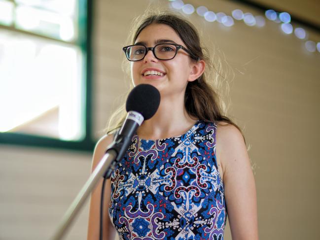 Tallula Bourne, who leads the local Auslan singing choir.