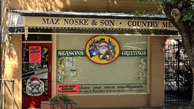 Max Noske &amp; Son Butchery was closed yesterday after the death of Tim Noske. Picture: Leon Georgiou