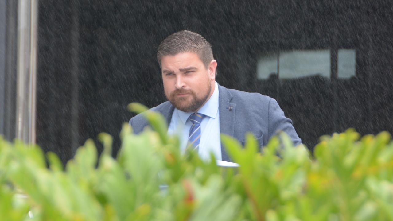 Lawyer Rowan King of RK Law leaves the Toowoomba Courthouse after the mention of a high-profile rape case on February 22, 2023.