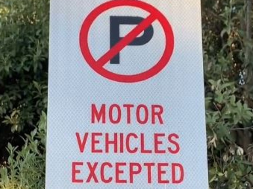 This parking sign has made for a hilarious TikTok video. Picture: TikTok/marcmclachlan1