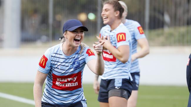 Maddie Studdon and the Blues are looking to get their first win over the Maroons in Queensland. Picture: Toby Zerna