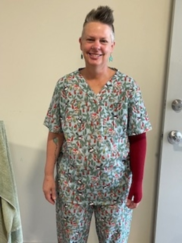 Thursday Island nurse Melissa Haydock contracted lymphedema, a chronic condition that causes limb swelling and disrupts normal bodily functions, as a side effect from life-saving cancer treatment. Picture: Supplied