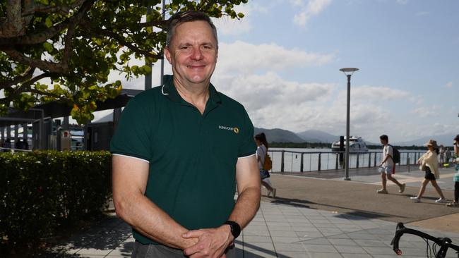 Suncorp chief executive Steve Johnston was in Cairns this week to check in on flood recovery claims 11 months on from a historic deluge that damaged up to 1400 homes. Picture: Peter Carruthers