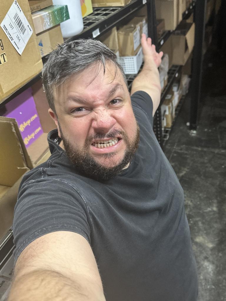 Comedian Christian Hull has shut down his X-rated shop due to crippling debts. Picture: Supplied