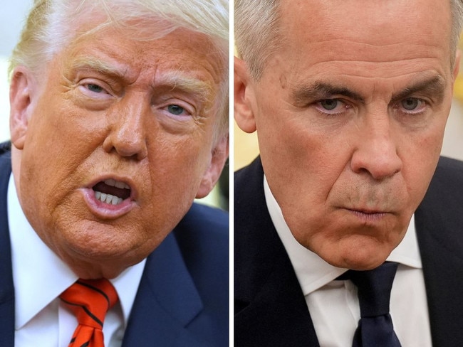 Donald Trump and Mark Carney in the Oval Office.