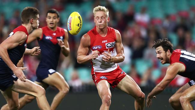 Isaac Heeney got the Swans going early. Pic: Getty Images