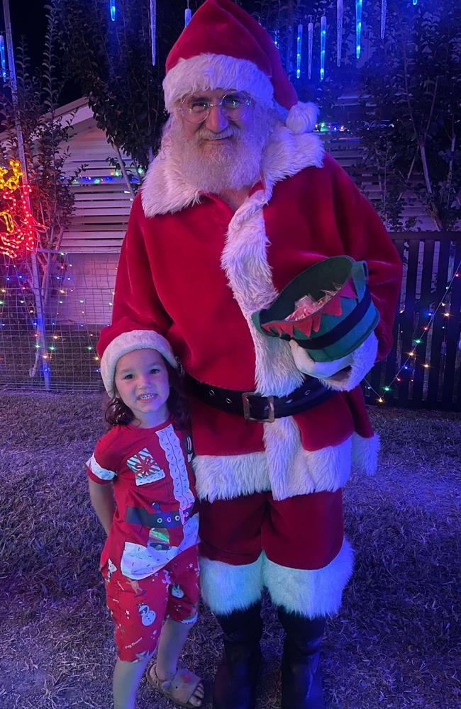 Luke McQueen had the chance to meet Santa at the huge Christmas display. Picture: Contributed