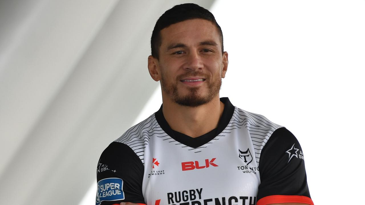 Sonny Bill Williams will cover up the Super League’s betting sponsor logo. (Photo by Paul ELLIS / AFP)