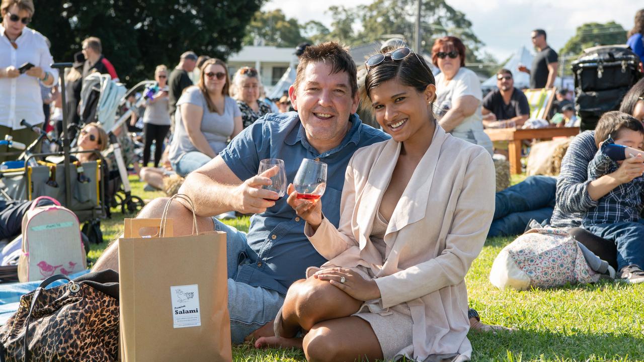 Chris Dodd and Sneha at the Cork and Fork festival on the waterfront Putney on Sunday May 19 2019. (AAP IMAGE / MONIQUE HARMER)