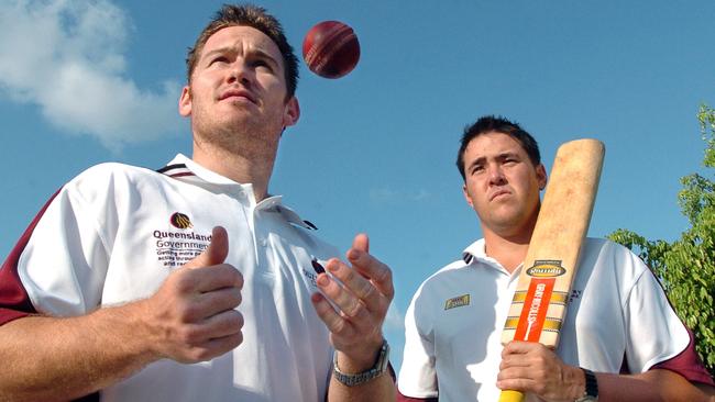 News 29/11/05 Cairns Cricketers Tom Maher and Wade Frazer named in the Queensland country team. Photo: Aaron Francis.