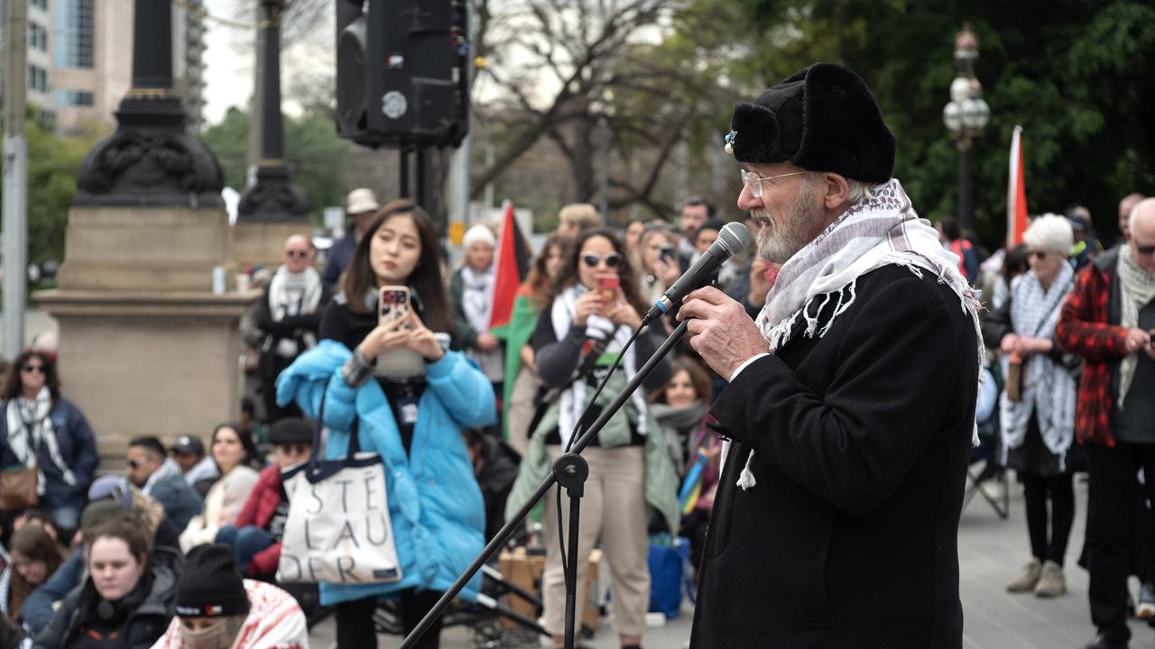 Dozens of the rally attendees called for the release of thousands of prisoners taken by Israel, many of which are being held without trial, according to human rights groups. Picture: NewsWire / Luis Enrique Ascui