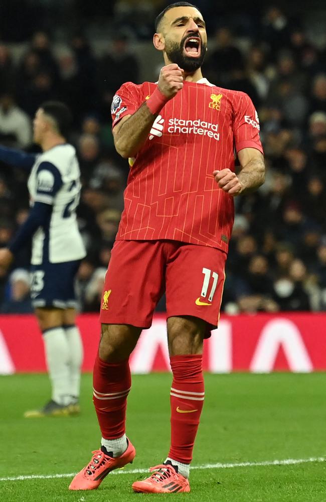 Mohamed Salah starred as Liverpool ran riot against Tottenham. Picture: AFP