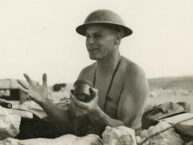 Wilmot broadcasting from Tobruk, 1941, taken by Bill MacFarlane. Picture: courtesy Jane Wilmot Crane