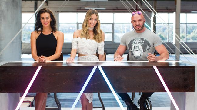 With fellow ANTM judges Jennifer Hawkins and Alex Perry. (Picture: Foxtel)