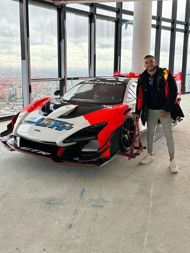 Portelli with his McLaren Senna GTR 57. Picture: Instagram