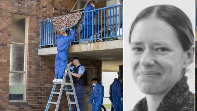 Erin Gilbert, inset, was found dead in a pool of blood in her Merrylands apartment. Picture: Supplied/News Corp