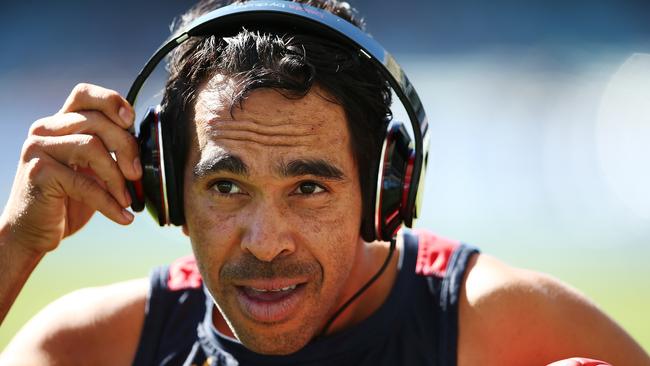 Eddie Betts prepares for the round six clash between the Crows and the Fremantle Dockers. Picture: Morne de Klerk/Getty Images