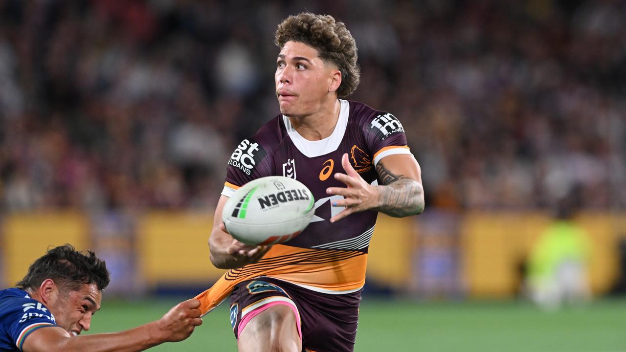 Reece Walsh was fifth in Dally M voting before it went behind closed doors, but the Broncos star is ineligible for the prestigious award due to suspension. Picture: Getty Images.