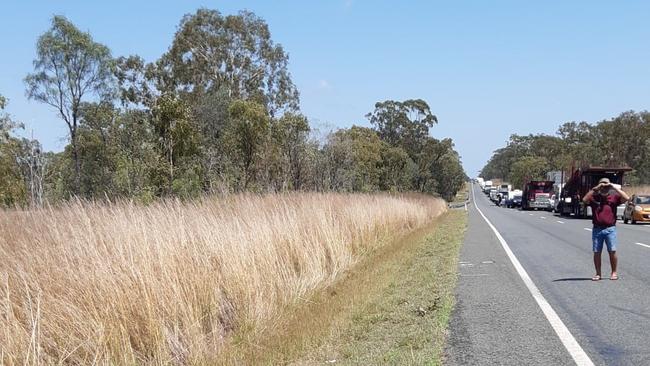 The Bruce Highway is closed after a fatal traffic crash north of Rockhampton. Picture: Contributed