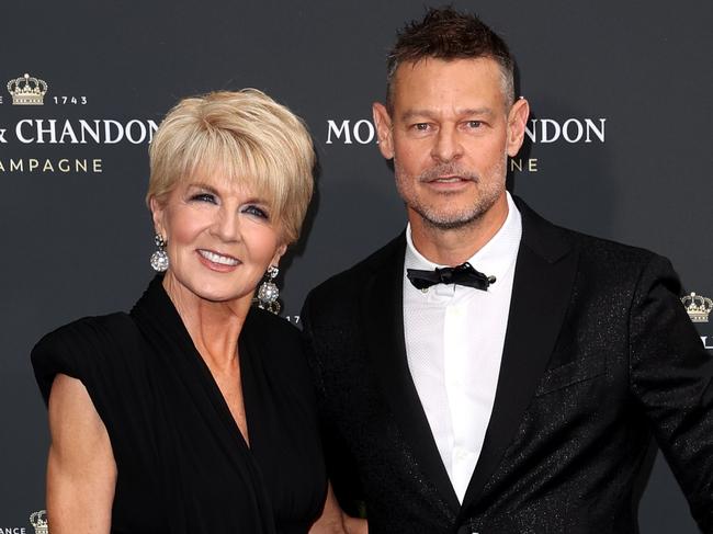 SYDNEY, AUSTRALIA - DECEMBER 01: Julie Bishop and Luke Hepworth attend the MoÃÂ«t & Chandon Effervescence Event at Mrs Macquarie's Chair on December 01, 2022 in Sydney, Australia. (Photo by Brendon Thorne/Getty Images)