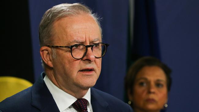 Prime Minister Anthony Albanese and Communications Minister Michelle Rowland. Picture: NCA Newswire / Gaye Gerard